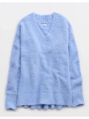Aerie Teddy Boucle Sweater V Neck  XXL  NWT